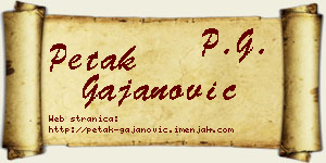 Petak Gajanović vizit kartica
